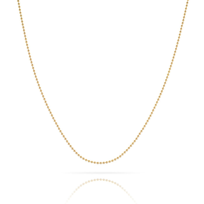 "Ball And Chain" 18K Yellow Gold Solid Chain