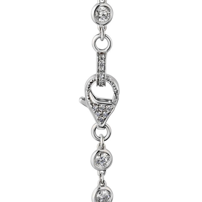 18K White Gold 7.50cttw Diamonds By The Yard Necklace