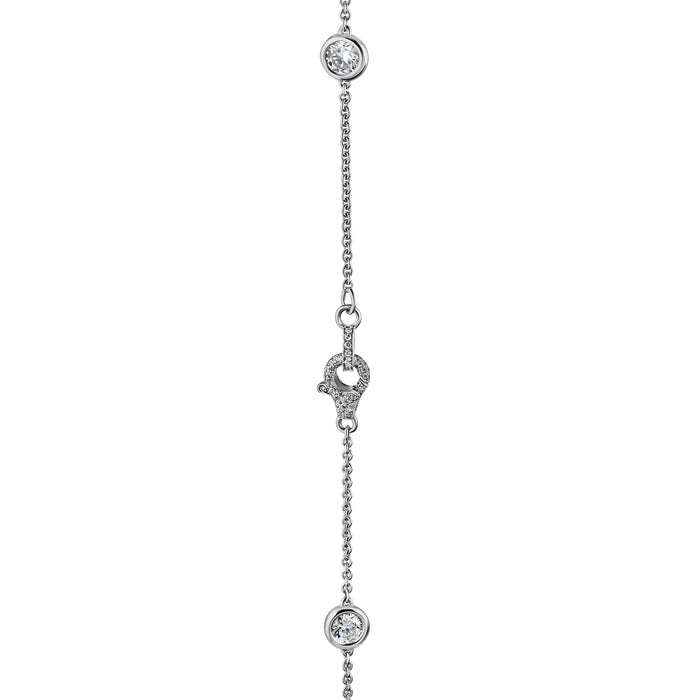 18K White Gold 6.00cttw Diamonds By The Yard Necklace
