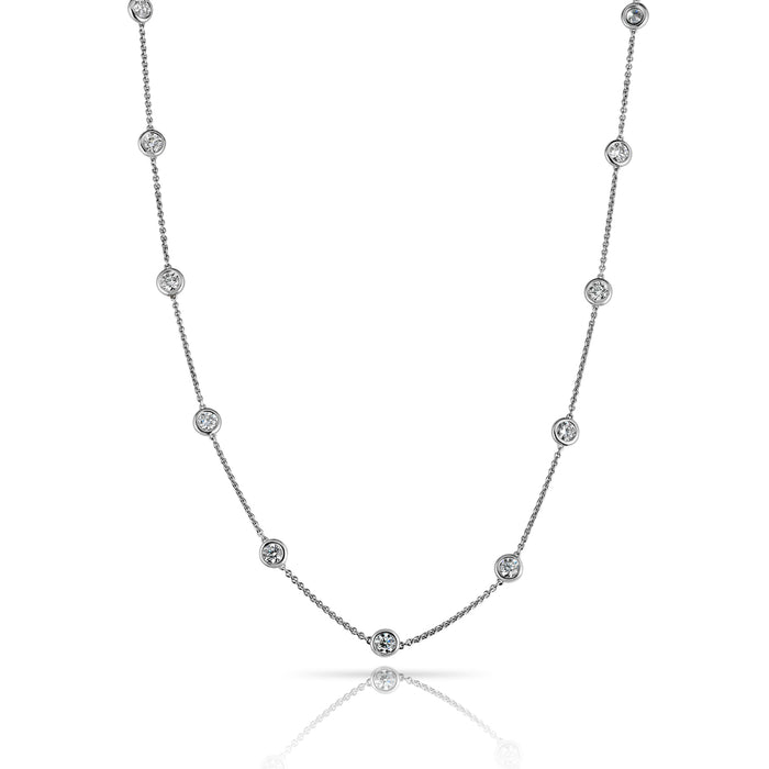 18K White Gold 6.00cttw Diamonds By The Yard Necklace