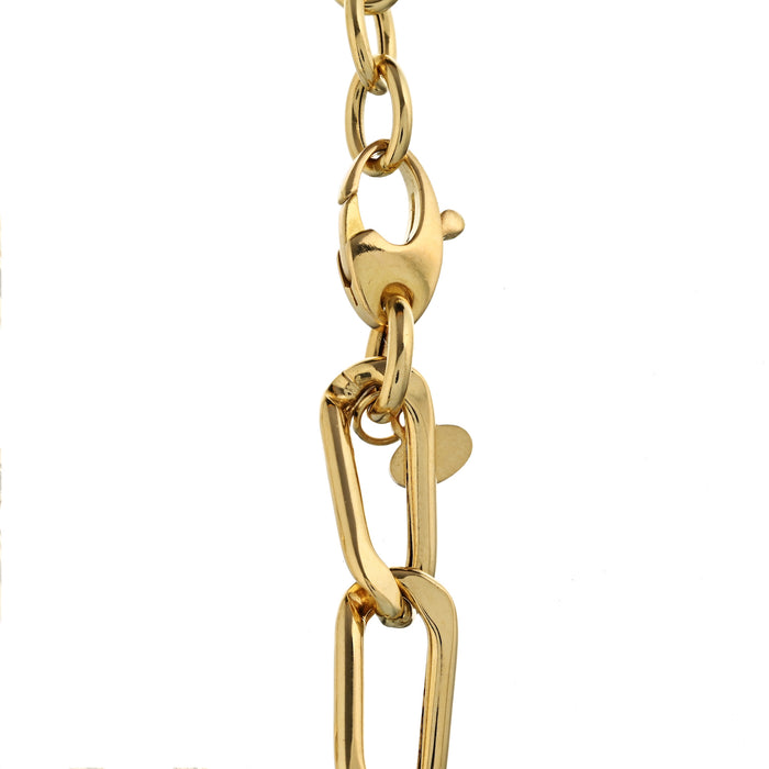 18K Yellow Gold Flat Cushion Link 32in Chain