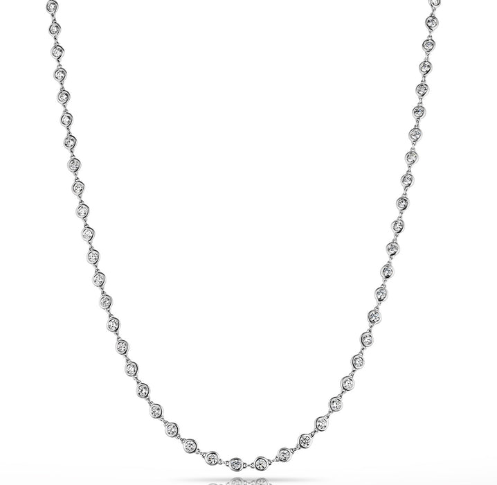 18K White Gold 7.50cttw Diamonds By The Yard Necklace